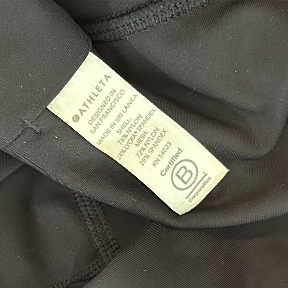 Athleta Lightning Stash Pocket Capri Athletic Compression Leggings / Black Sz S - Picture 14 of 14